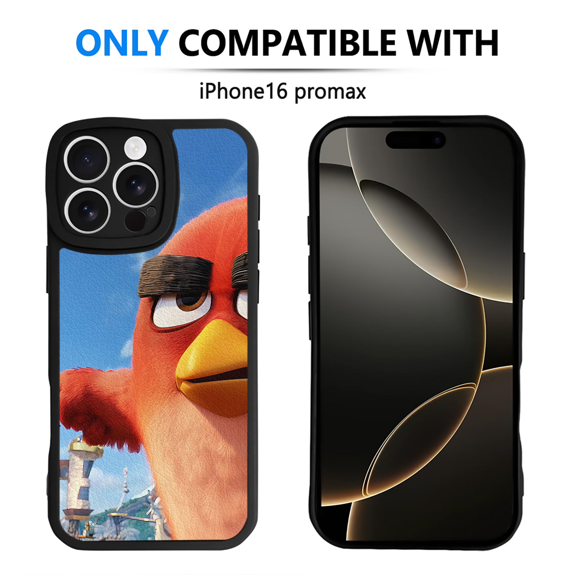 （画像用） Angry Birds アングリーバード 【iPhone 16シリーズ対応】シリコンスマホケース（レザー調） 材質：シリコン